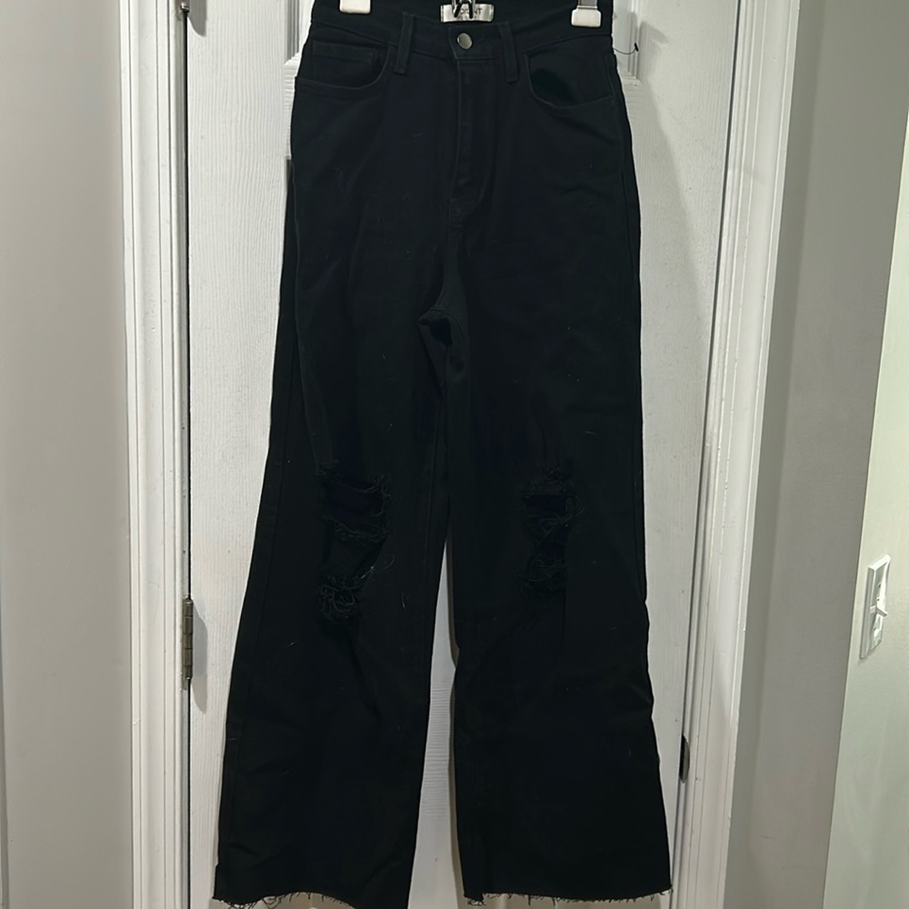 Wide leg black Vibrant brand jeans Size 3 (25)